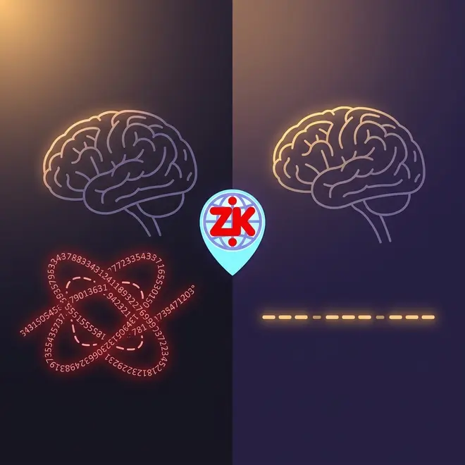 A brain rejecting tangled coordinates, accepting a simple number